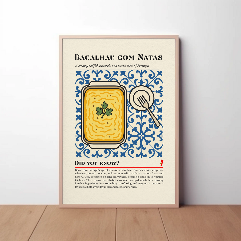 Bacalhau com Natas Print: Portuguese Codfish Casserole Kitchen Art