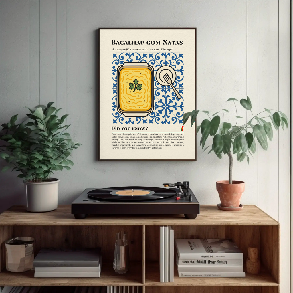 Bacalhau com Natas Print: Portuguese Codfish Casserole Kitchen Art